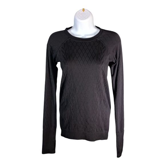 Rest Less Shirt by Lululemon - Women's Athletic Long Sleeve Black 4 - Picture 1 of 3